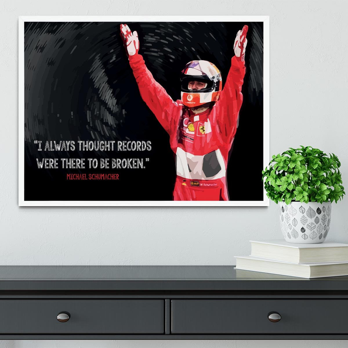Michael Schumacher Records Framed Print - Canvas Art Rocks -6