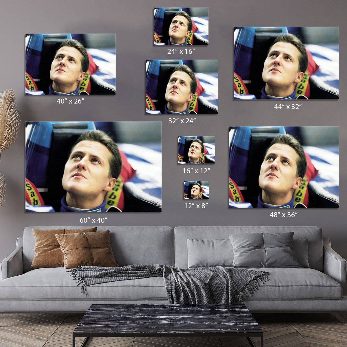 Michael Schumacher in 1995 Canvas Print or Poster
