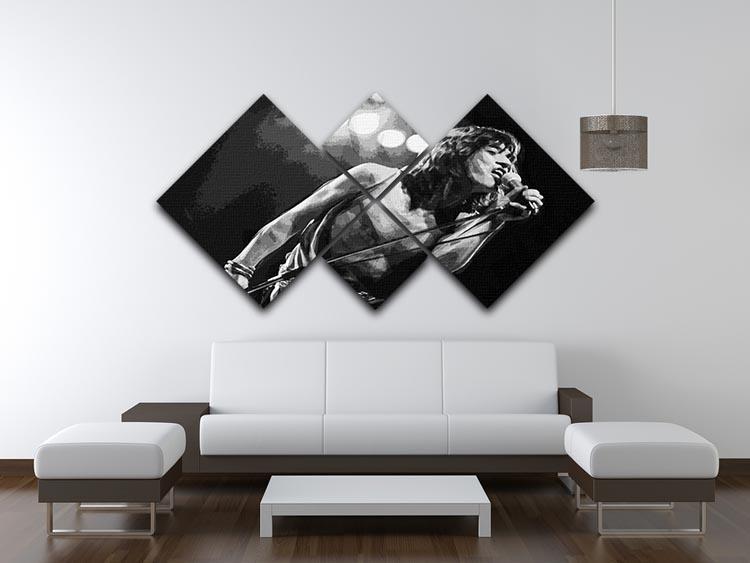 Mick Jagger 4 Square Multi Panel Canvas - Canvas Art Rocks - 3