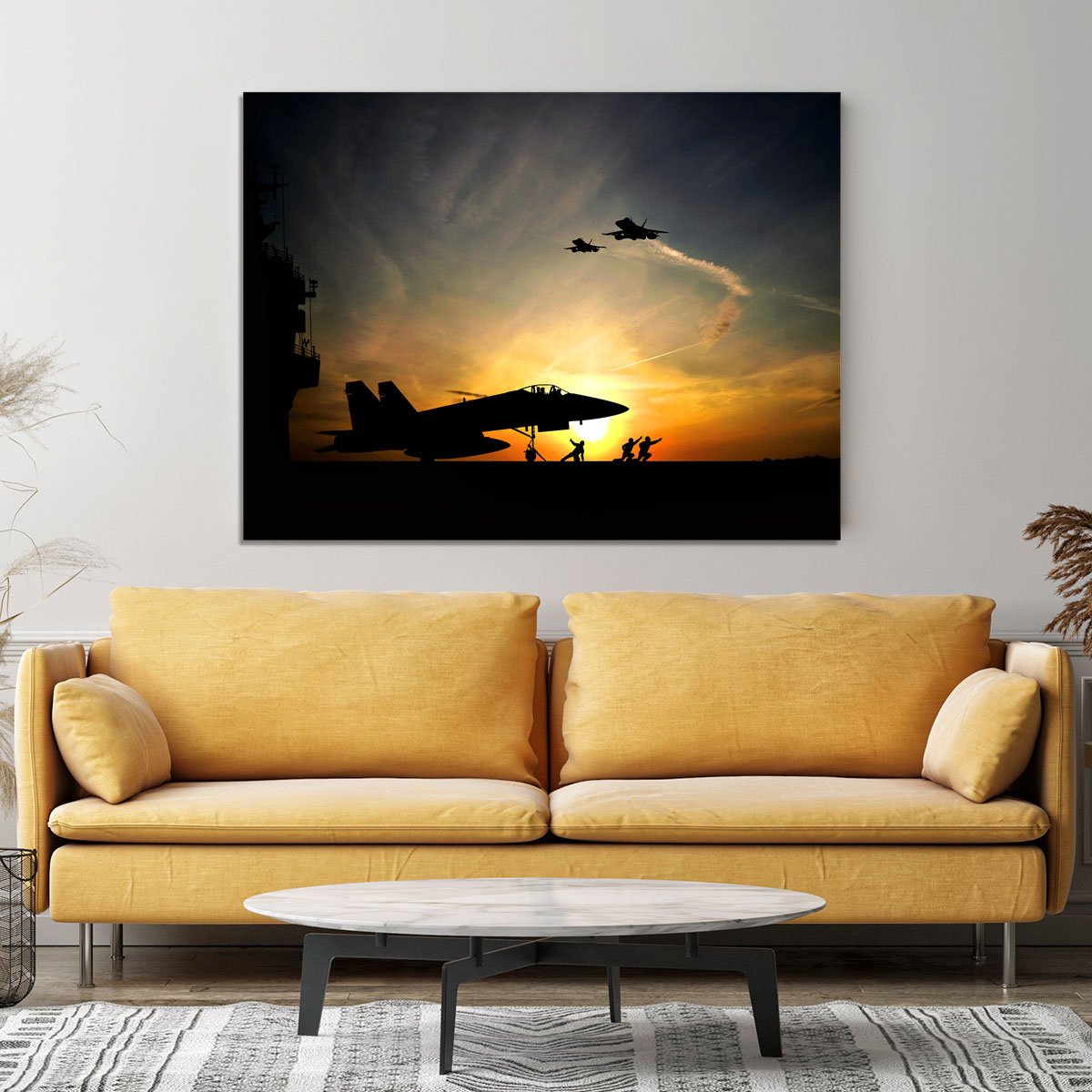 Military aircraft before take-off Canvas Print or Poster