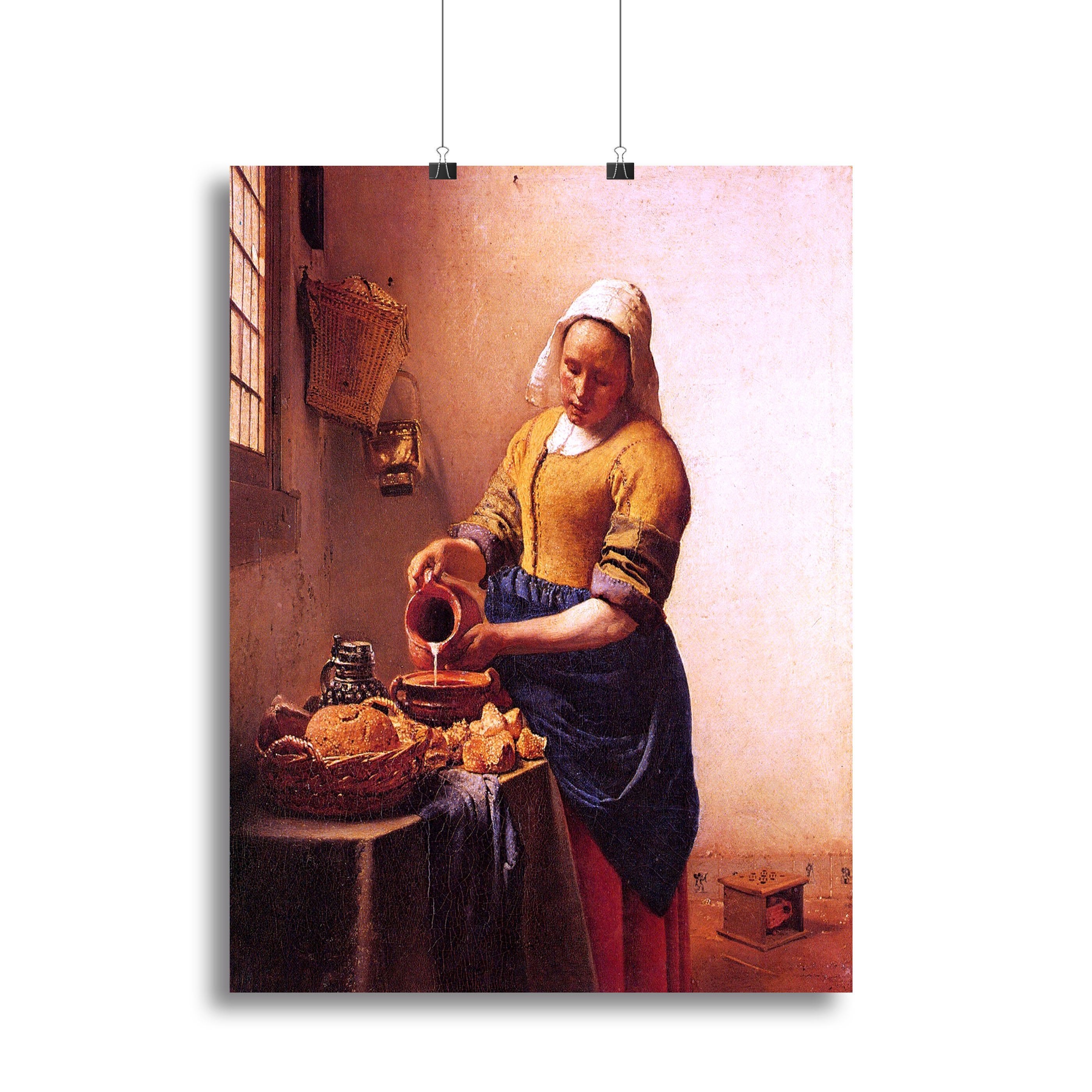 Milk maid by Vermeer Canvas Print or Poster