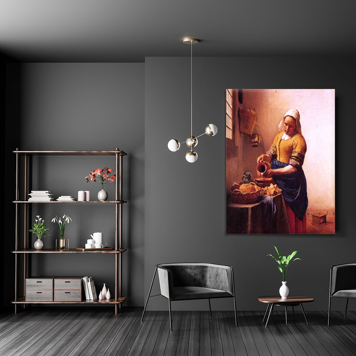 Milk maid by Vermeer Canvas Print or Poster