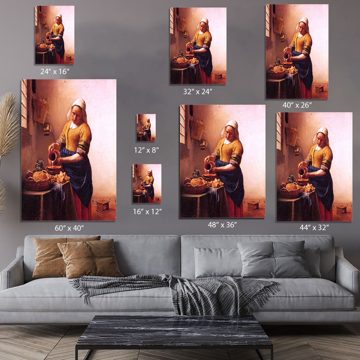 Milk maid by Vermeer Canvas Print or Poster