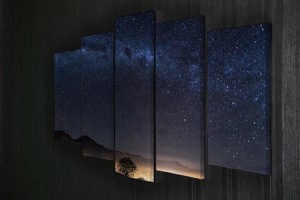 Milky Way over the Elqui Valley 5 Split Panel Canvas - Canvas Art Rocks - 2