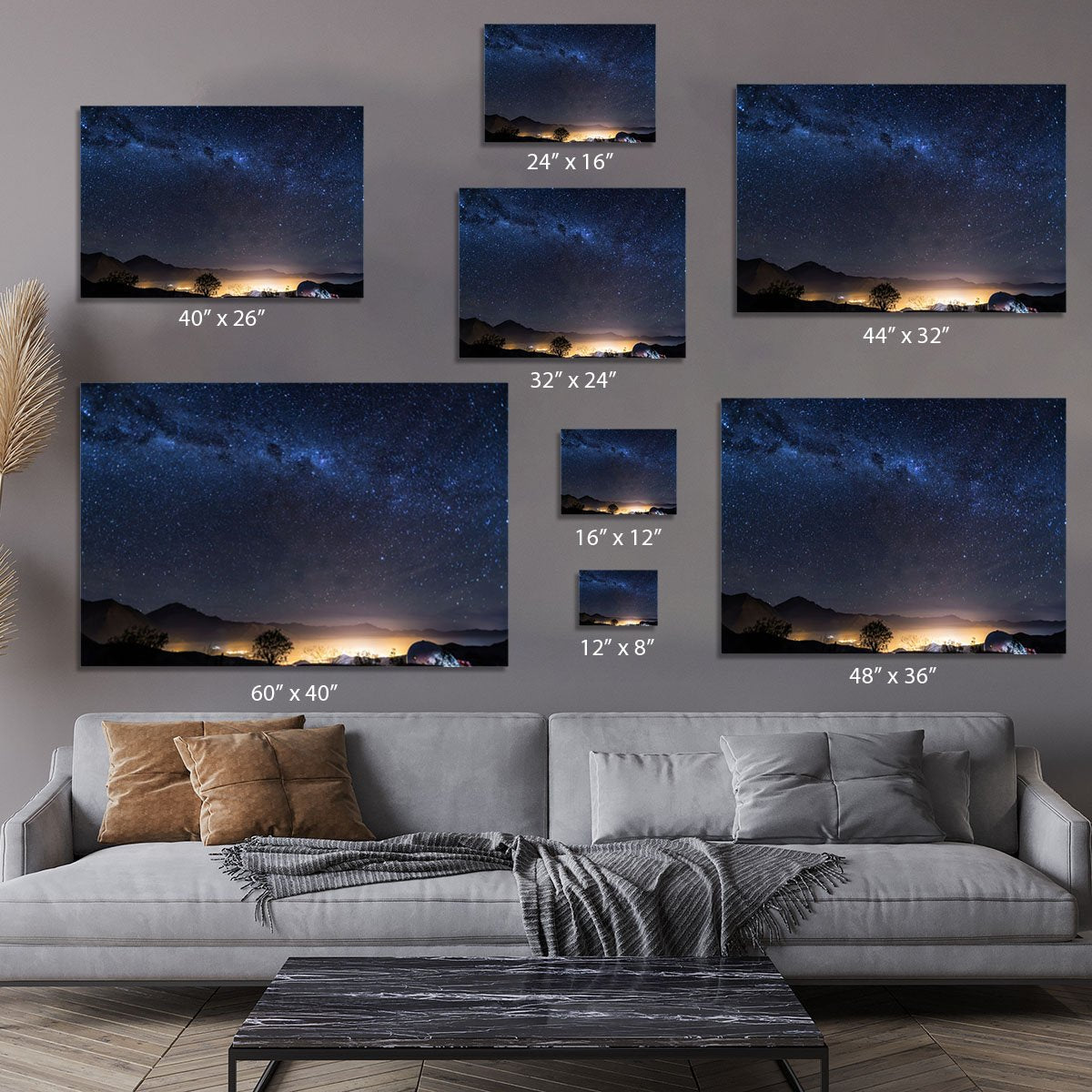 Milky Way over the Elqui Valley Canvas Print or Poster