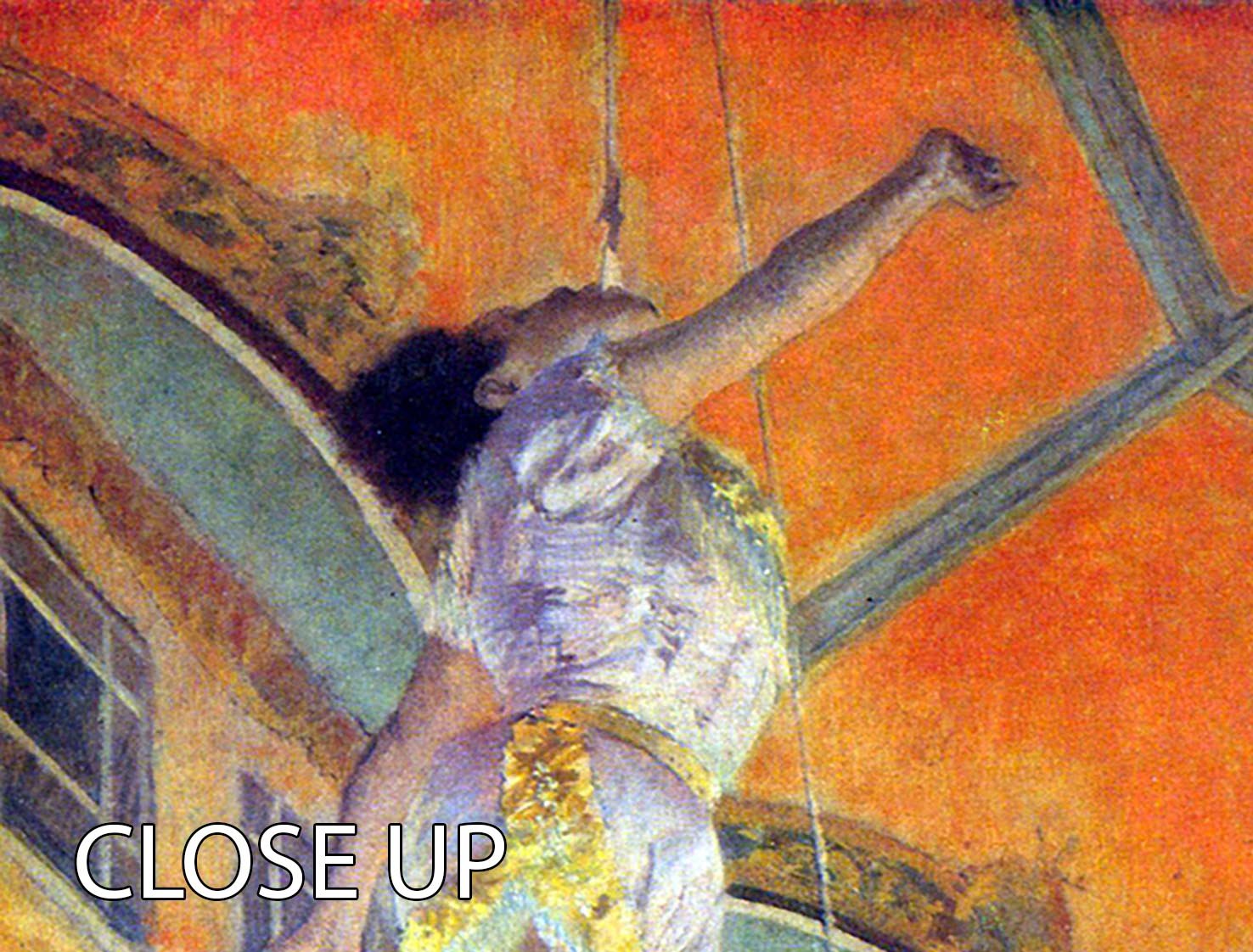 Miss Lala in Circus Fernando by Degas 3 Split Panel Canvas Print - Canvas Art Rocks - 3