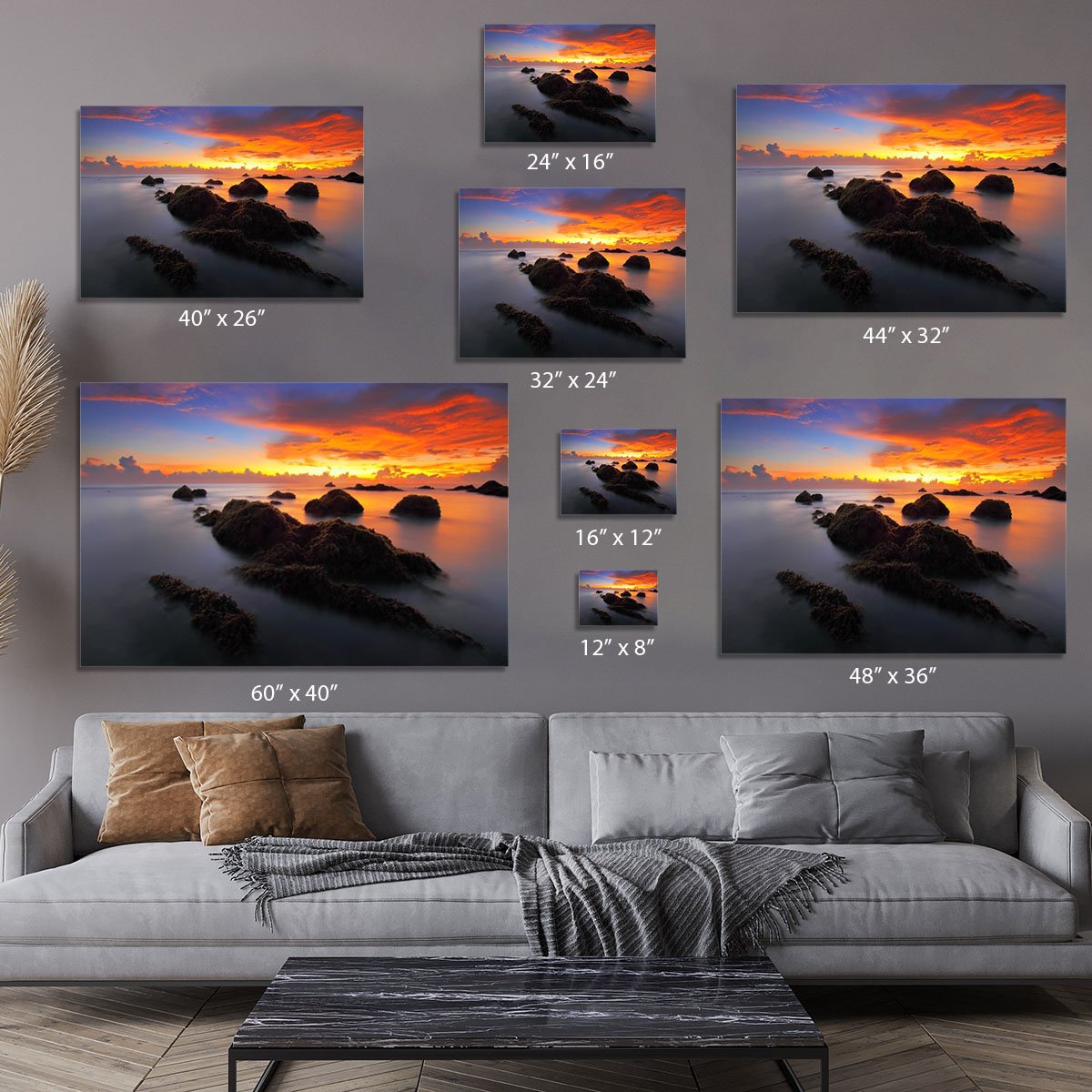 Misty Sunset Canvas Print or Poster