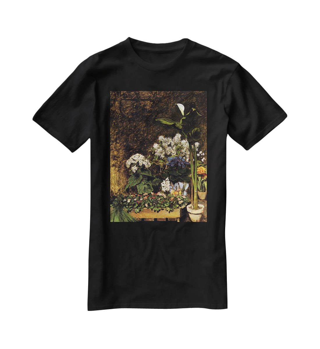 Mixed Spring Flowers by Renoir T-Shirt - Canvas Art Rocks - 1