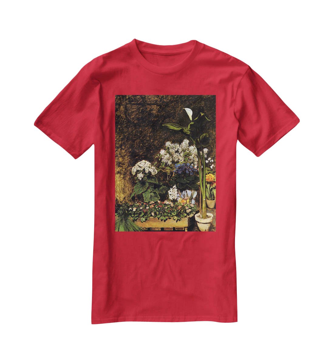 Mixed Spring Flowers by Renoir T-Shirt - Canvas Art Rocks - 4