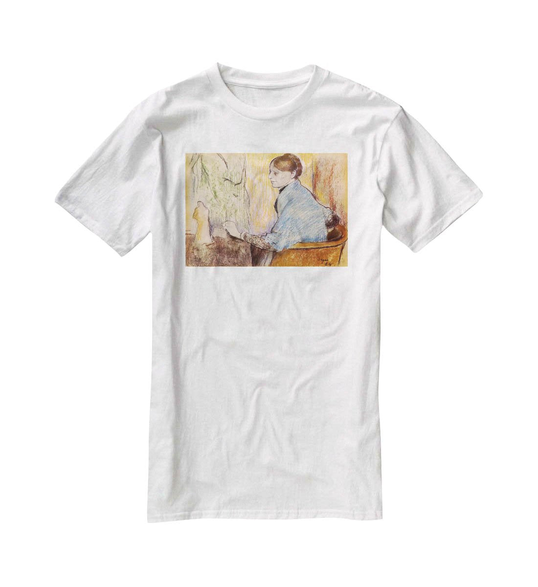 Mme Henri Rouart before a statue by Degas T-Shirt - Canvas Art Rocks - 5
