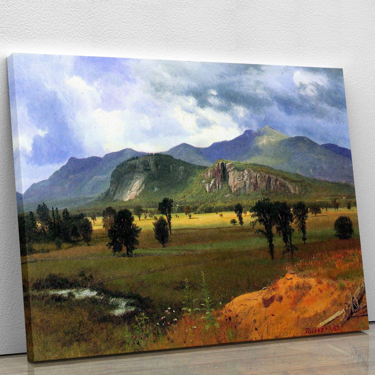 Moat Mountain Intervale New Hampshire by Bierstadt Canvas Print or Poster