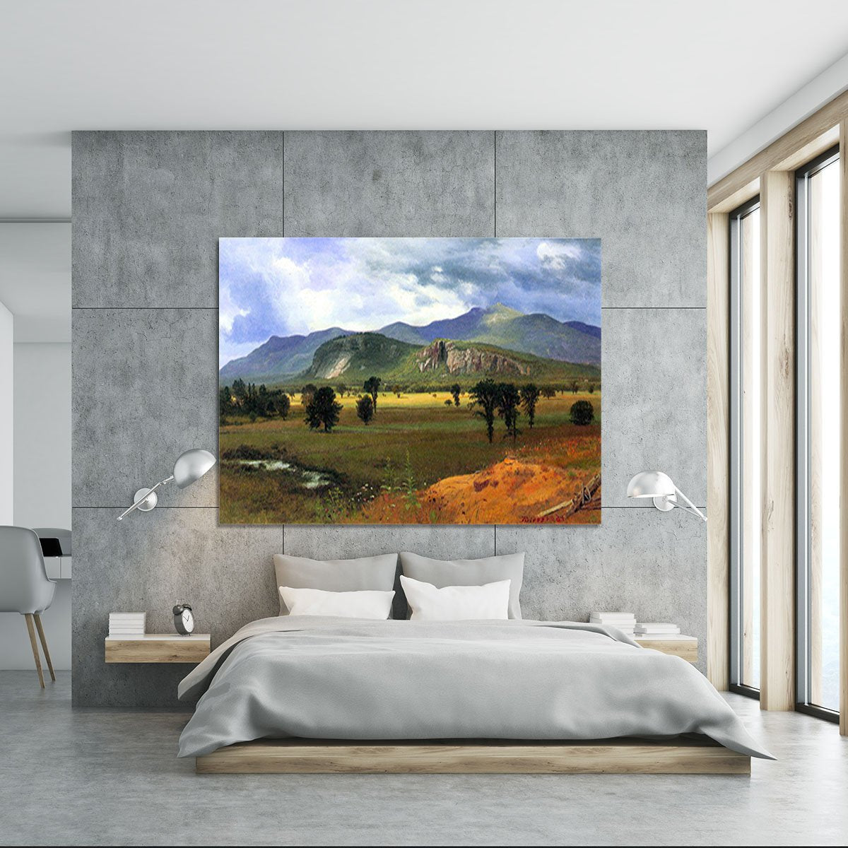 Moat Mountain Intervale New Hampshire by Bierstadt Canvas Print or Poster