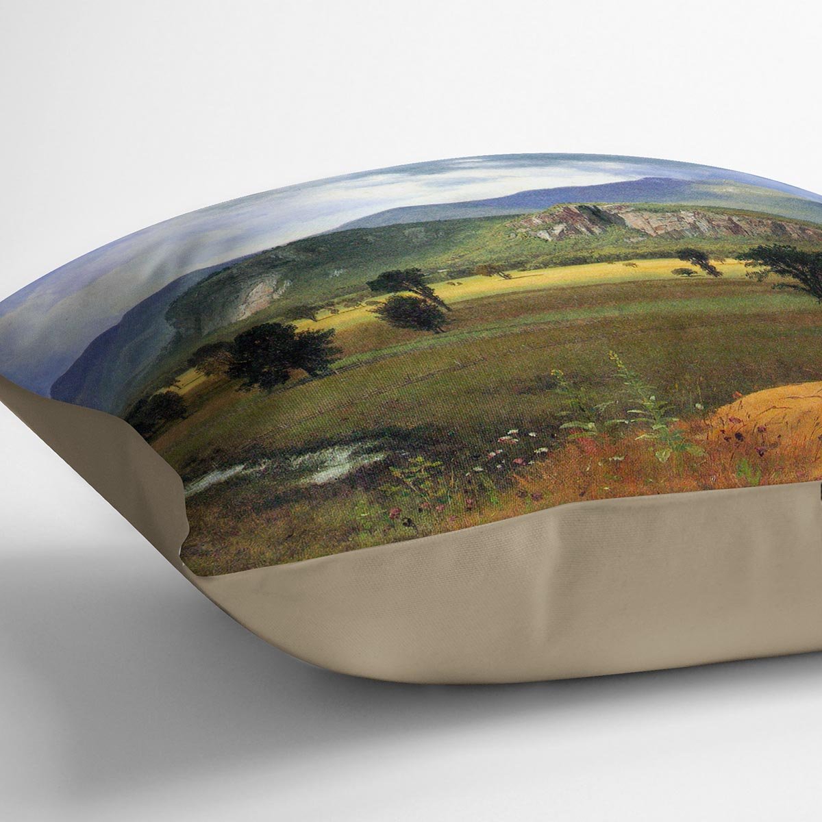 Moat Mountain Intervale New Hampshire by Bierstadt Cushion - Canvas Art Rocks - 2