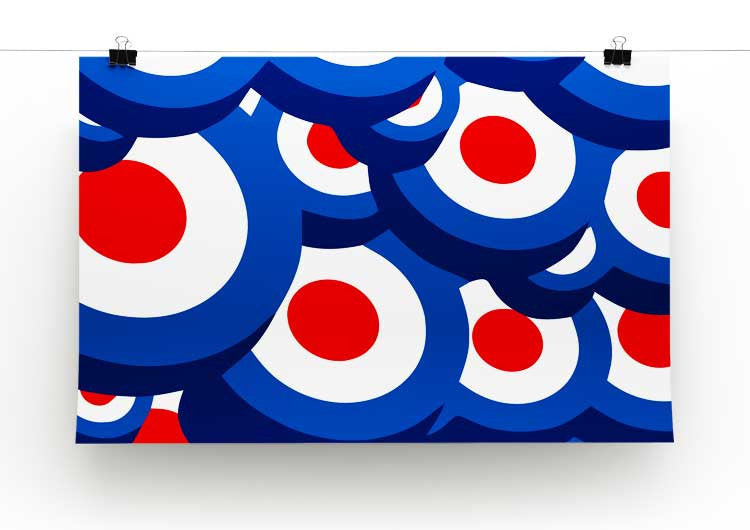 Mod Target Repeating Pattern Print - Canvas Art Rocks - 2