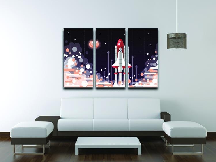 Modern vectorflat design 3 Split Panel Canvas Print - Canvas Art Rocks - 3