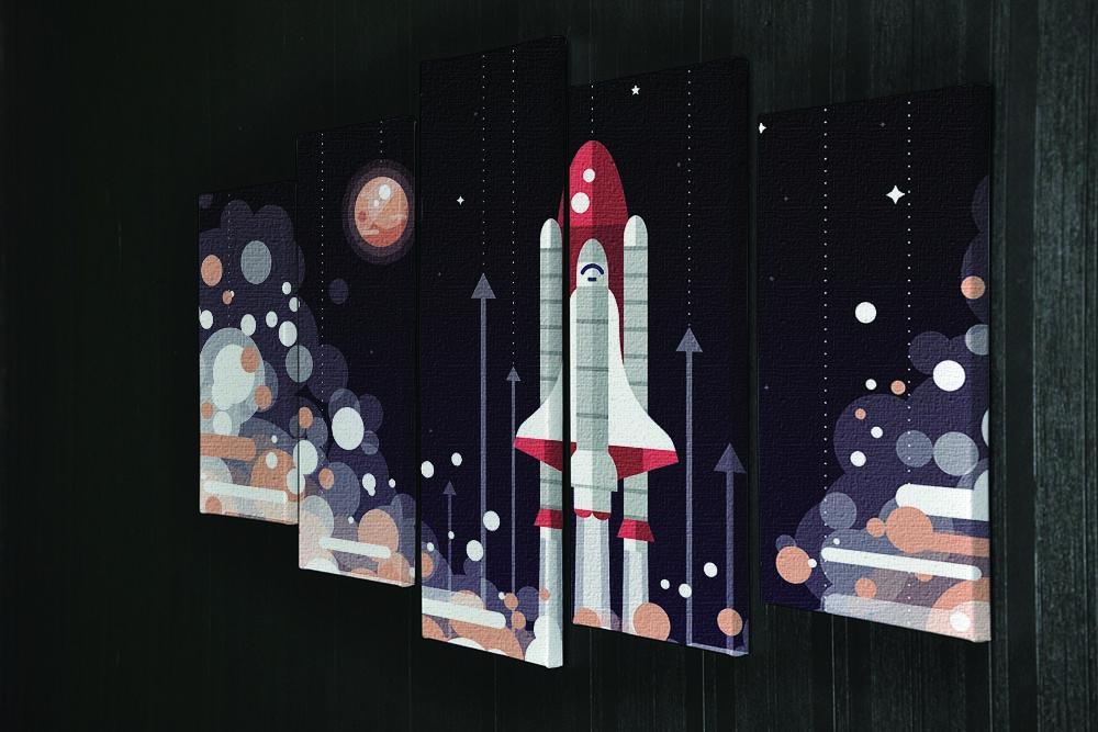 Modern vectorflat design 5 Split Panel Canvas - Canvas Art Rocks - 2