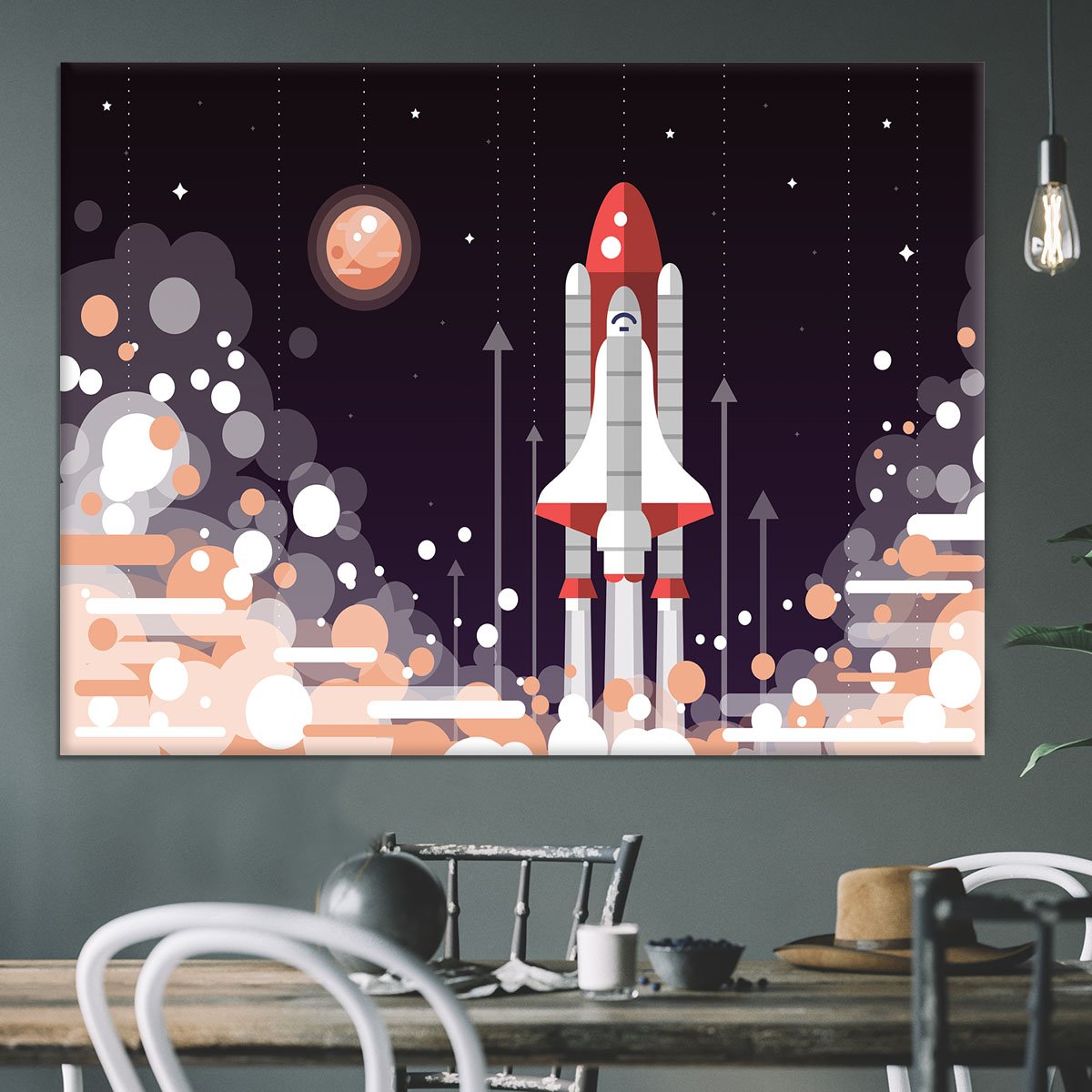 Modern vectorflat design Canvas Print or Poster