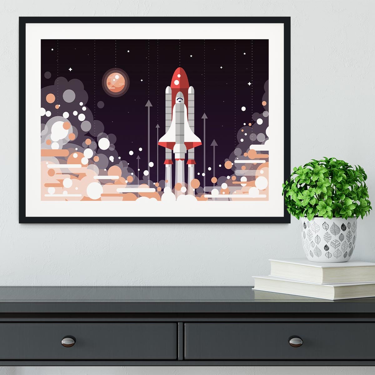 Modern vectorflat design Framed Print - Canvas Art Rocks - 1
