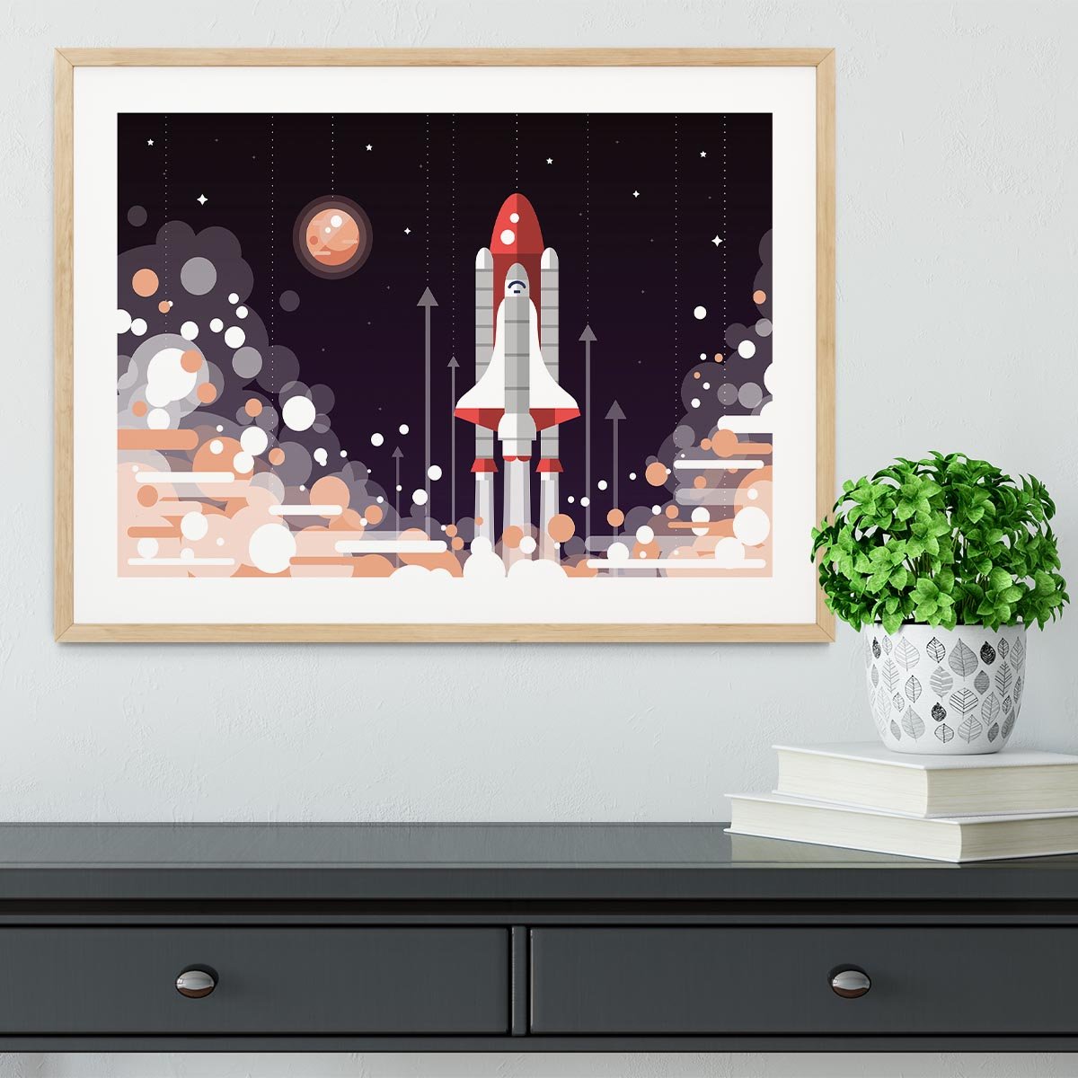 Modern vectorflat design Framed Print - Canvas Art Rocks - 3