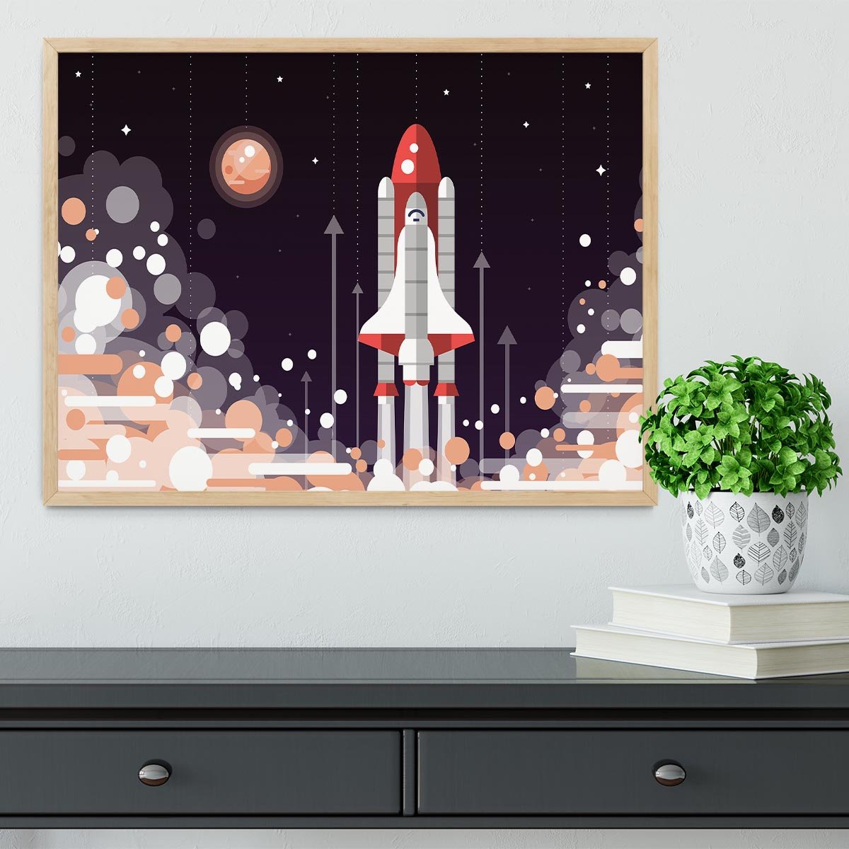 Modern vectorflat design Framed Print - Canvas Art Rocks - 4