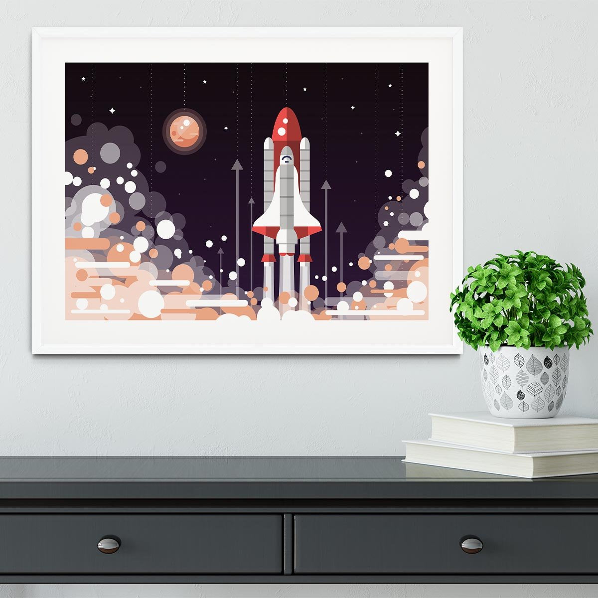 Modern vectorflat design Framed Print - Canvas Art Rocks - 5