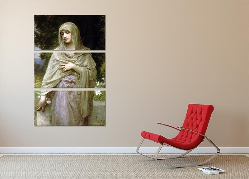 Modestie By Bouguereau 3 Split Panel Canvas Print - Canvas Art Rocks - 2