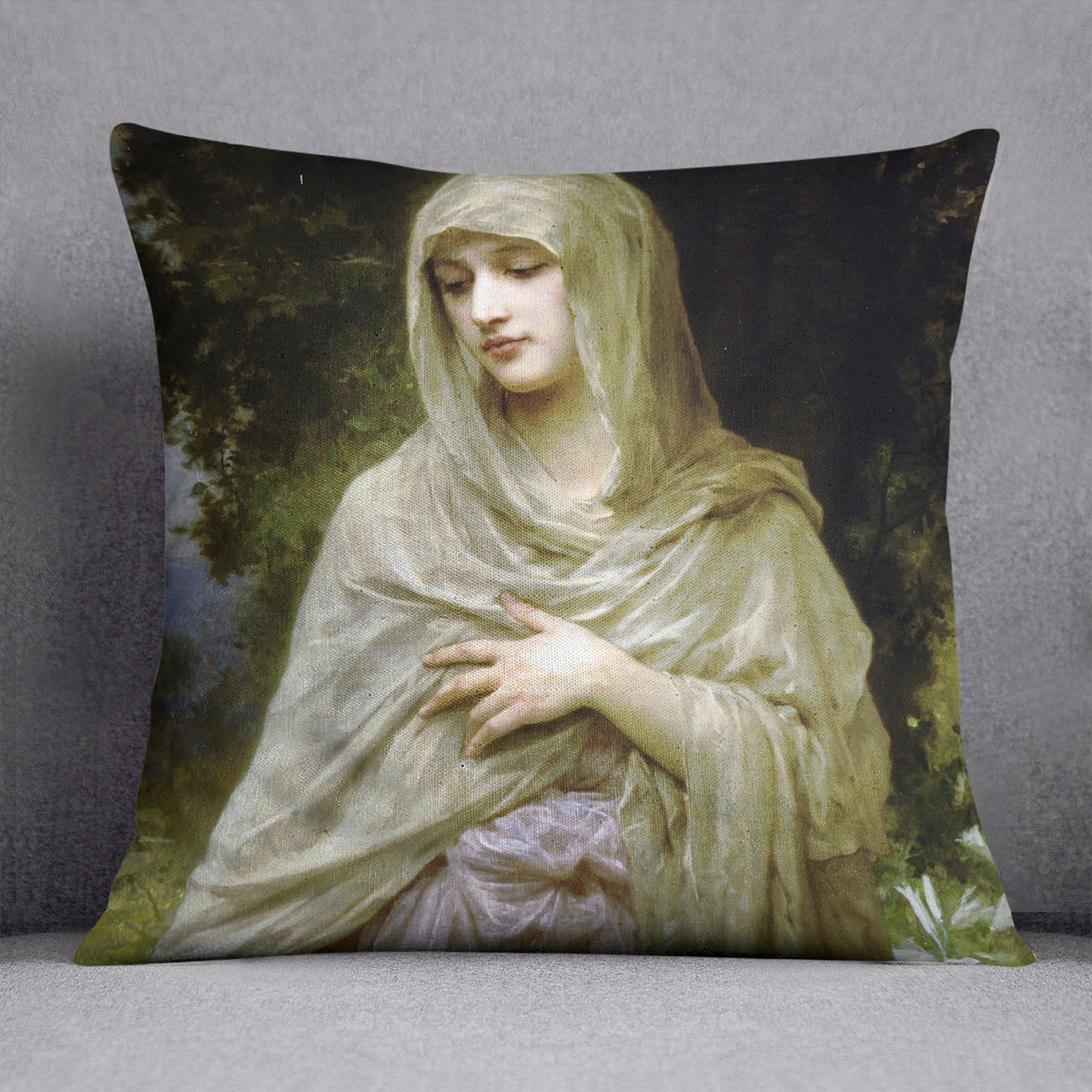 Modestie By Bouguereau Throw Pillow