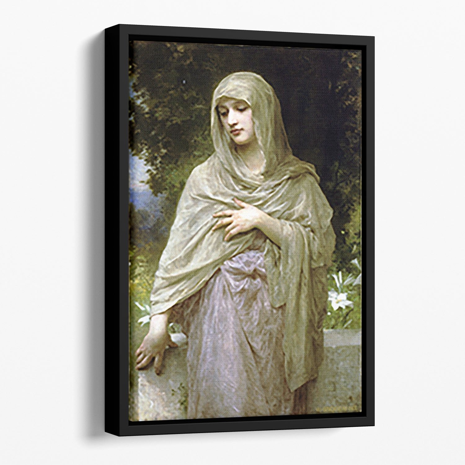 Modestie By Bouguereau Floating Framed Canvas