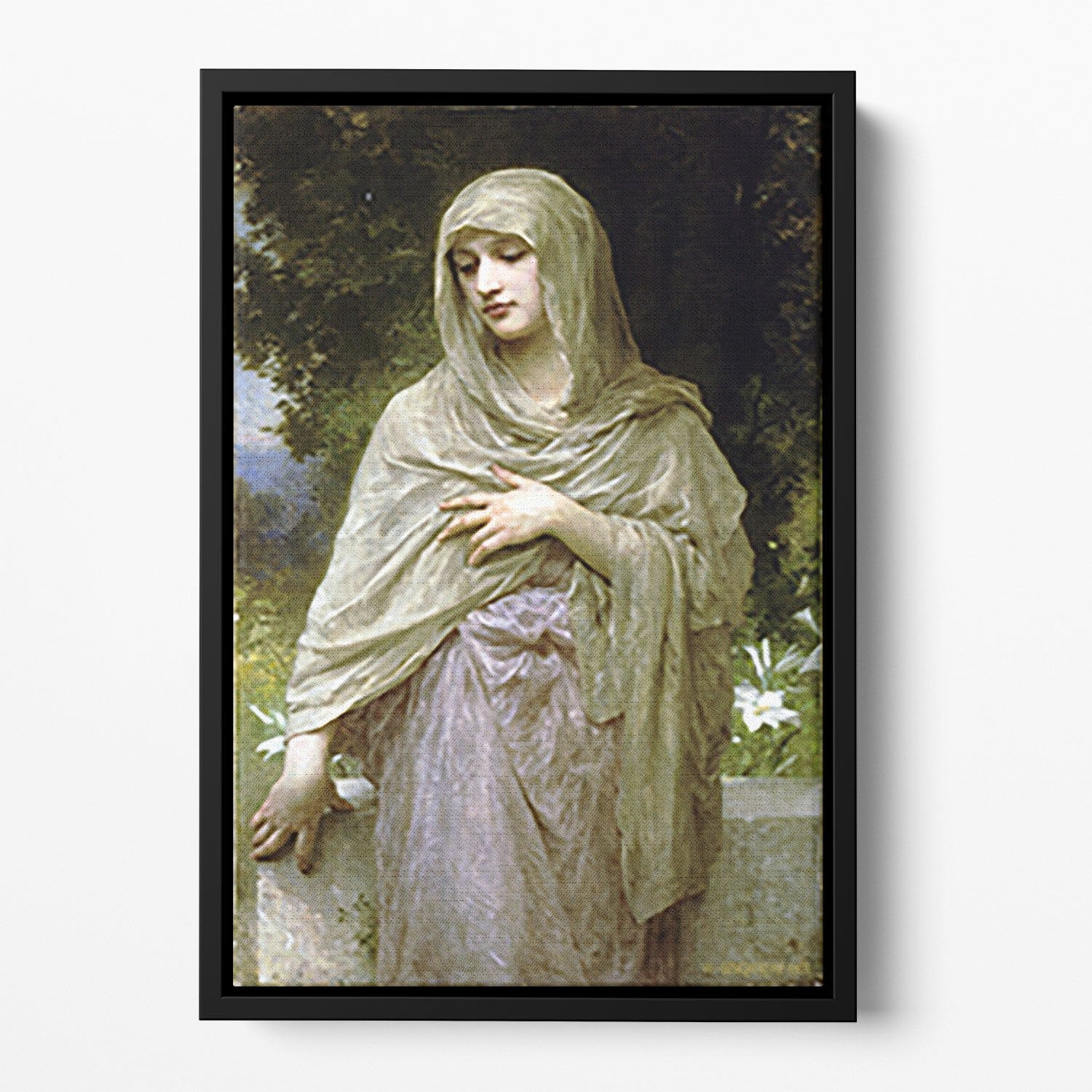 Modestie By Bouguereau Floating Framed Canvas