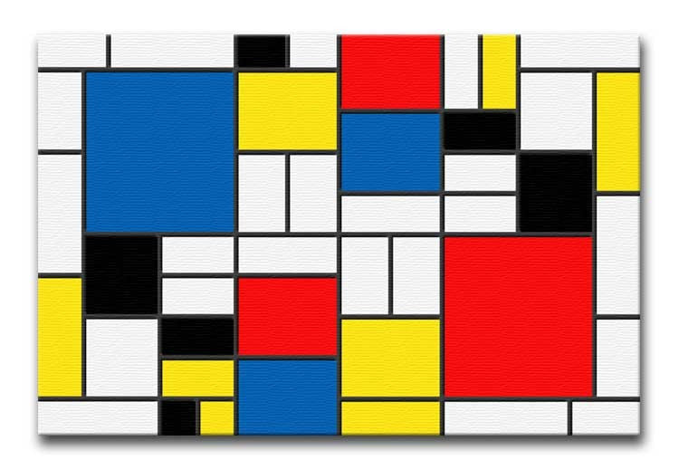 Mondrian Design Print - Canvas Art Rocks - 1