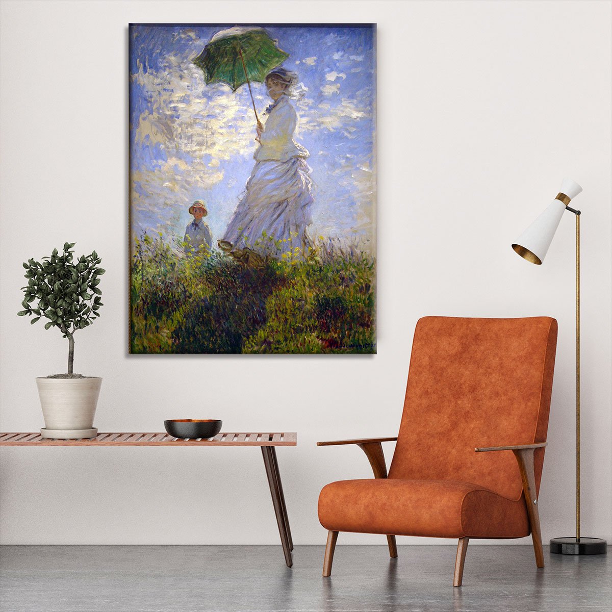 Monet Umbrella Canvas Print or Poster