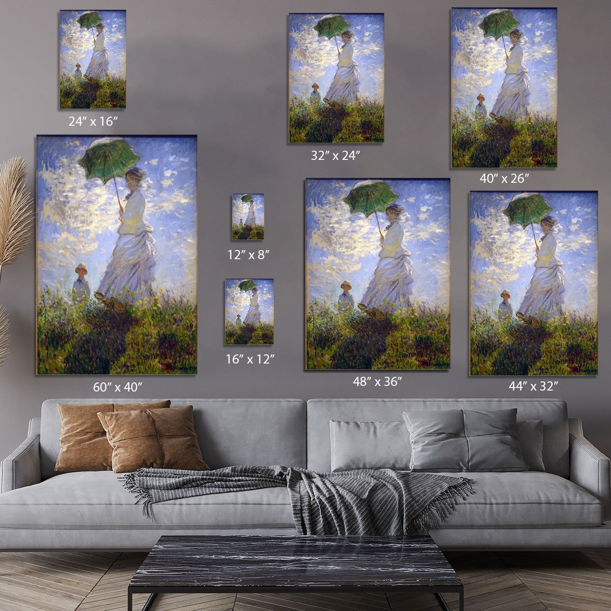 Monet Umbrella Canvas Print or Poster