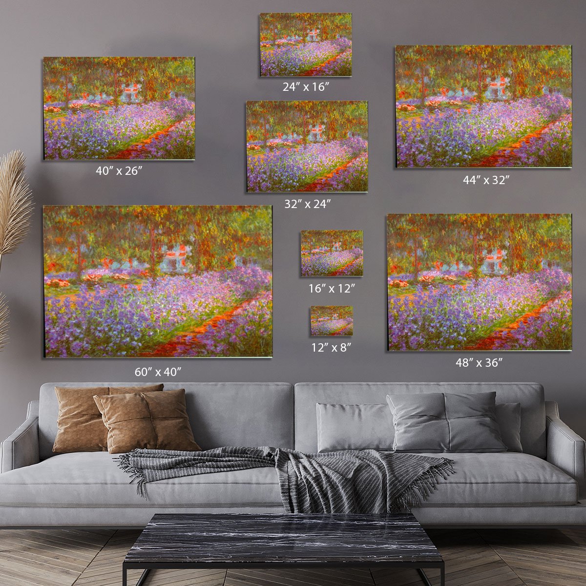 Monet's Garden by Monet Canvas Print or Poster