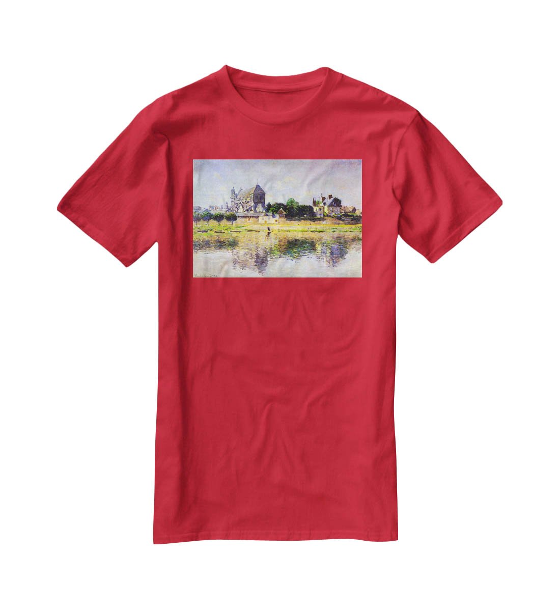 Monets garden in Vetheuil by Monet T-Shirt - Canvas Art Rocks - 4