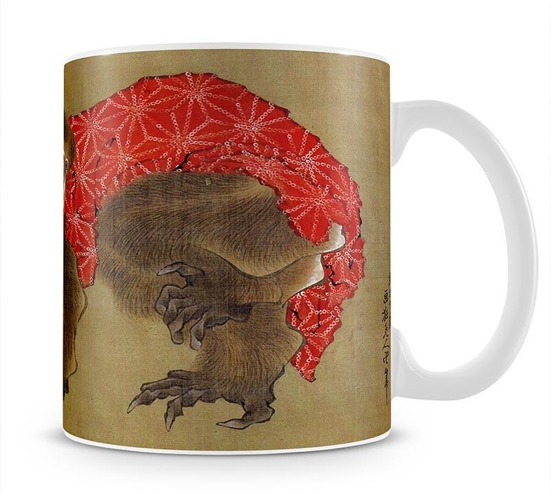 Monkey by Hokusai Mug - Canvas Art Rocks - 1