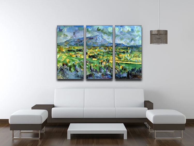 Mont Sainte-Victoire by Cezanne 3 Split Panel Canvas Print - Canvas Art Rocks - 3
