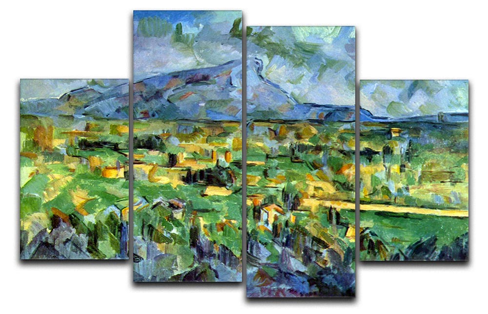 Mont Sainte-Victoire by Cezanne 4 Split Panel Canvas - Canvas Art Rocks - 1