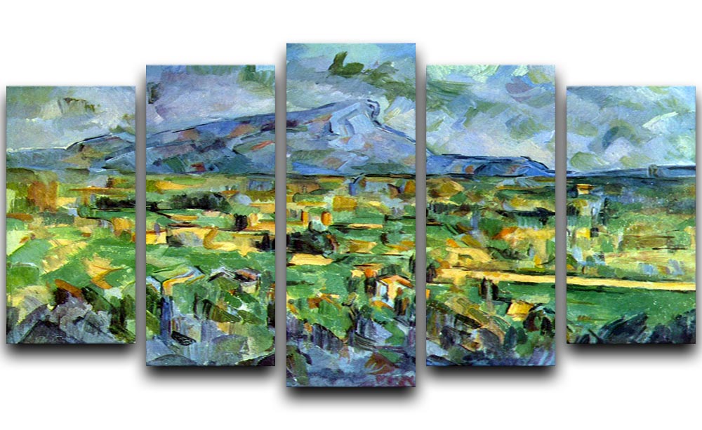 Mont Sainte-Victoire by Cezanne 5 Split Panel Canvas - Canvas Art Rocks - 1
