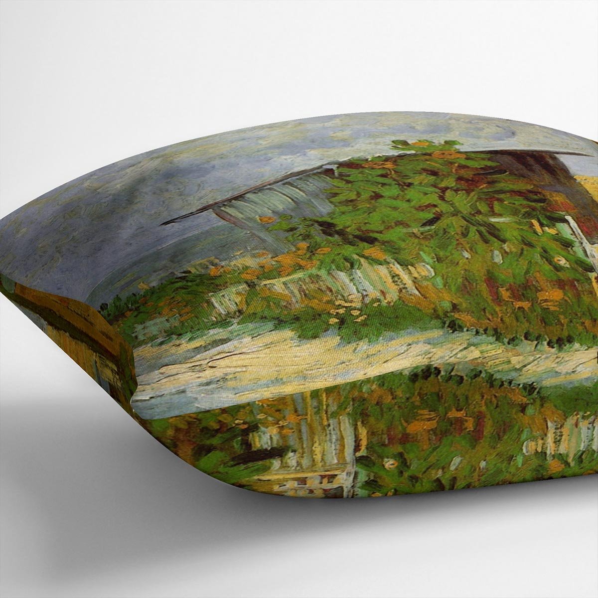 Montmartre Path with Sunflowers by Van Gogh Throw Pillow