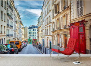 Montmartre in Paris Wall Mural Wallpaper - Canvas Art Rocks - 2