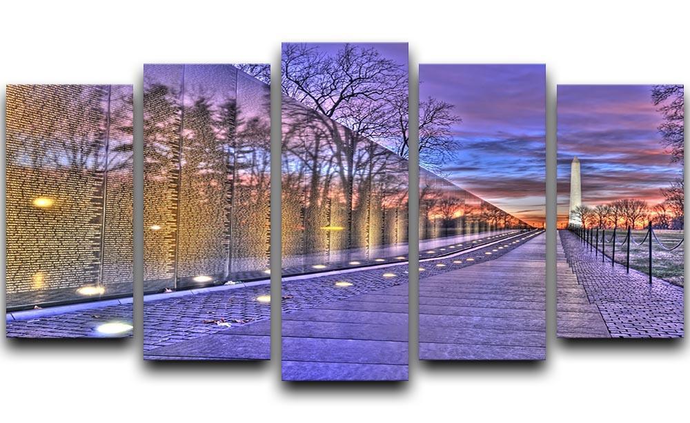 Monument at sunrise 5 Split Panel Canvas  - Canvas Art Rocks - 1