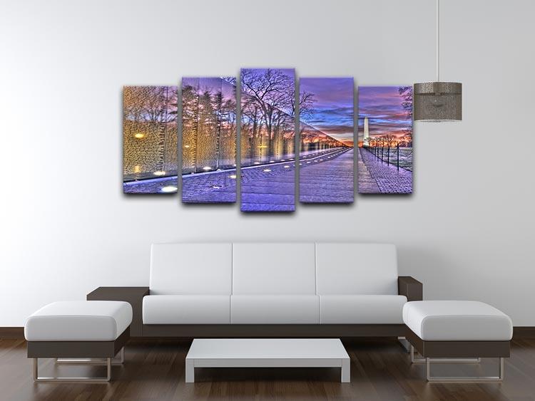 Monument at sunrise 5 Split Panel Canvas  - Canvas Art Rocks - 3