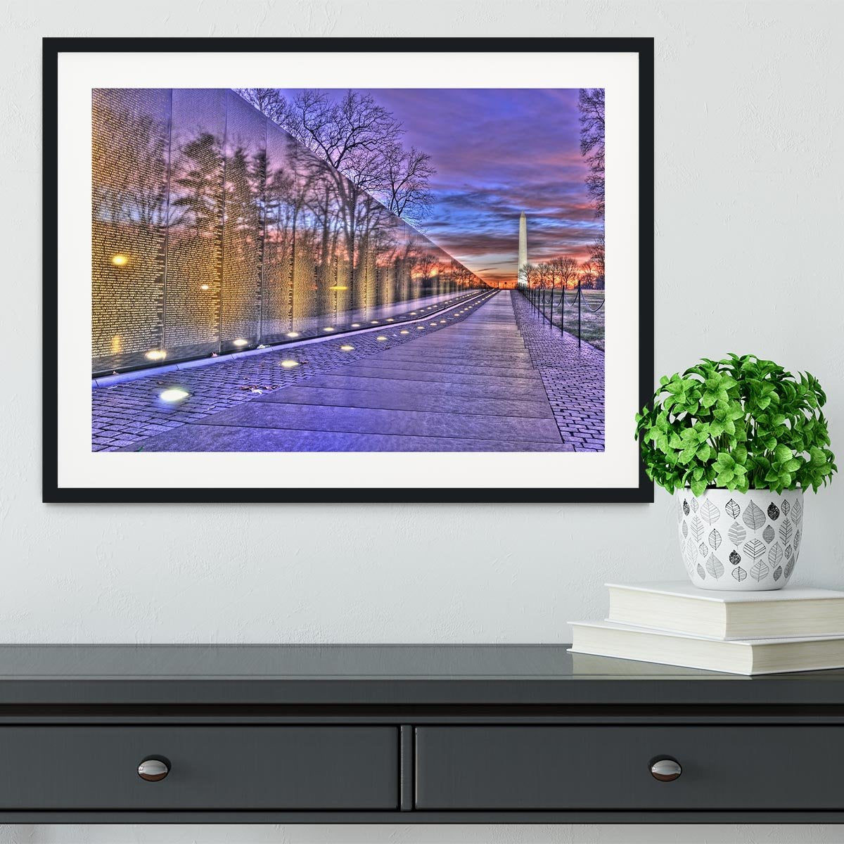 Monument at sunrise Framed Print - Canvas Art Rocks - 1