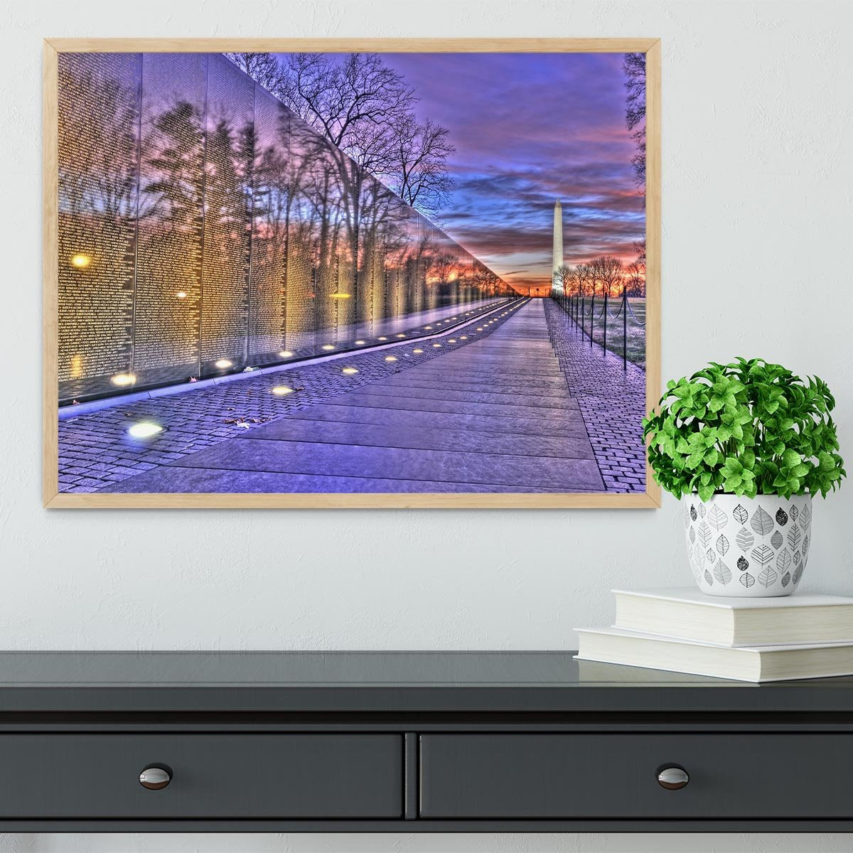 Monument at sunrise Framed Print - Canvas Art Rocks - 4