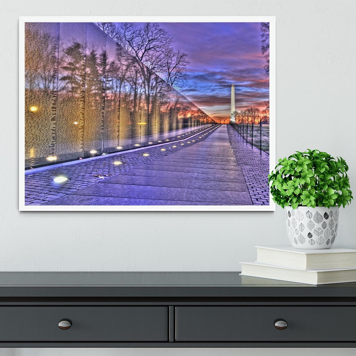 Monument at sunrise Framed Print - Canvas Art Rocks -6