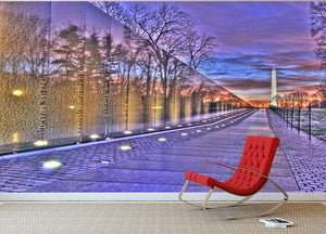 Monument at sunrise Wall Mural Wallpaper - Canvas Art Rocks - 2