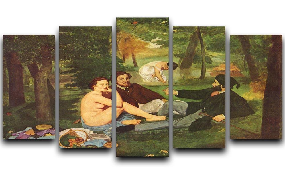Morning Break by Manet 5 Split Panel Canvas  - Canvas Art Rocks - 1
