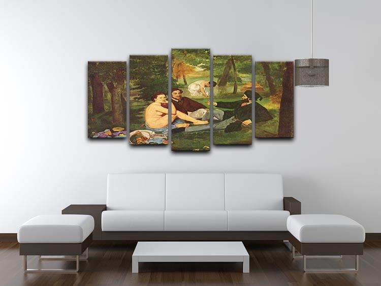Morning Break by Manet 5 Split Panel Canvas - Canvas Art Rocks - 3