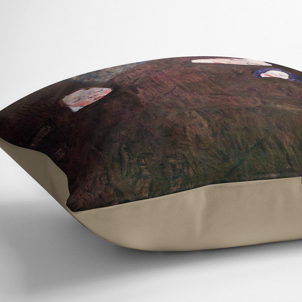 Mother with Children by Klimt Throw Pillow