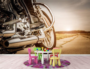 Motorbike Close Up Wall Mural Wallpaper - Canvas Art Rocks - 3